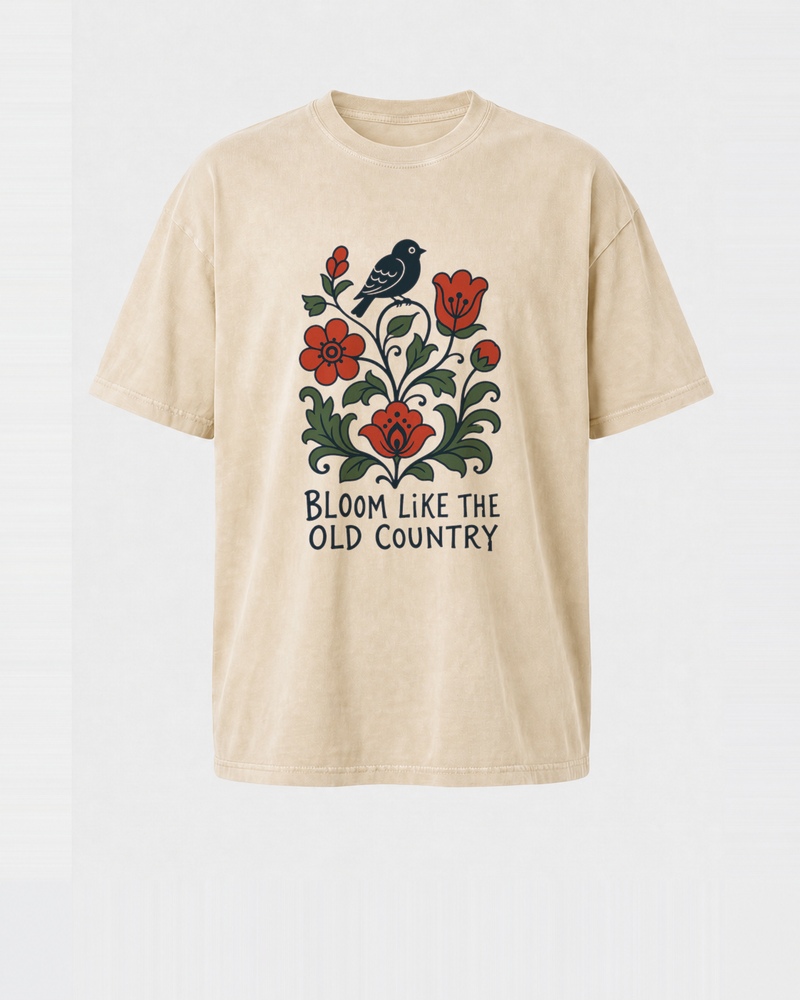Bloom Like the Old Country washed tee