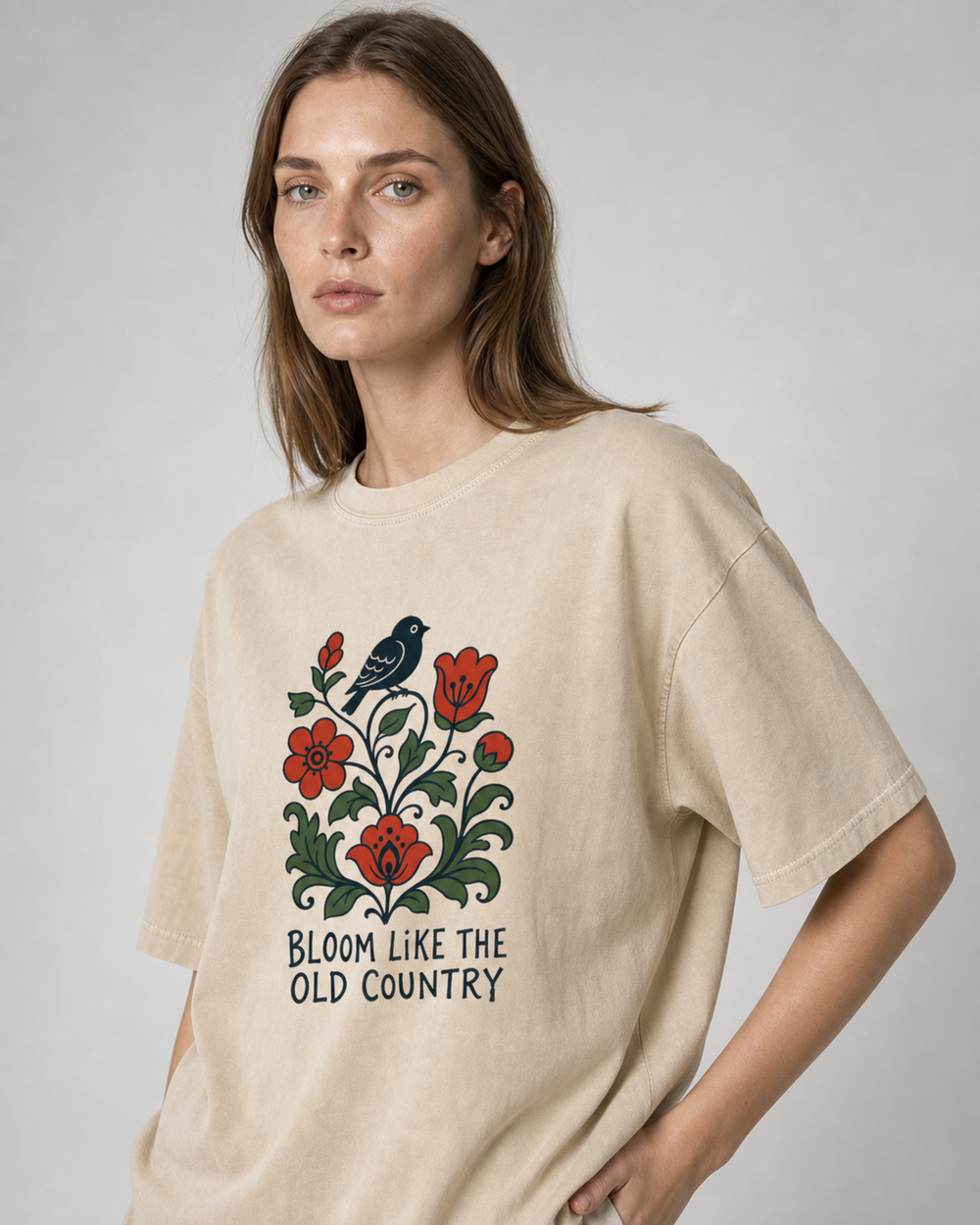 Bloom Like the Old Country washed tee