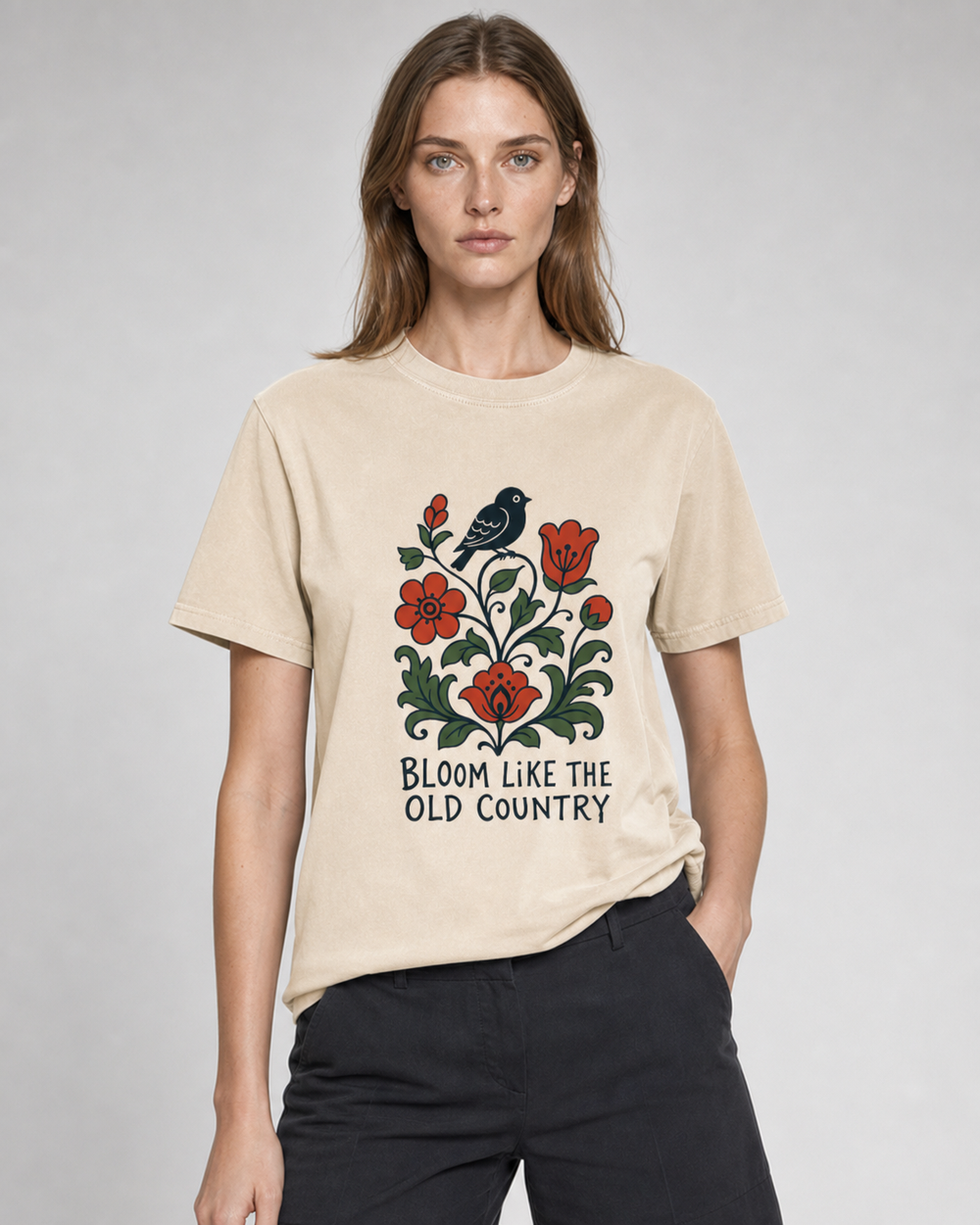 Bloom Like the Old Country washed tee