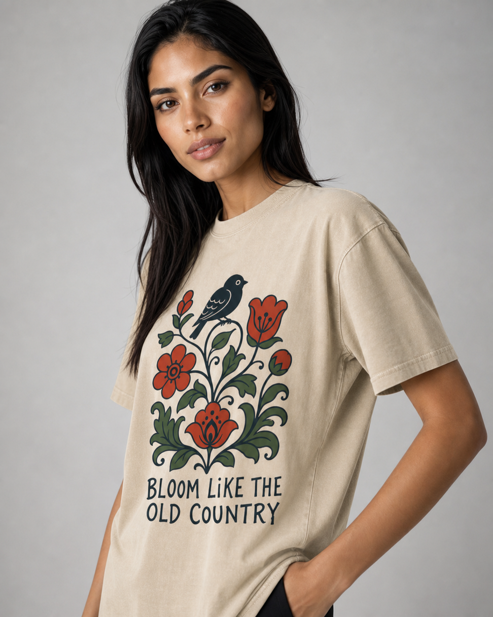 Bloom Like the Old Country washed tee