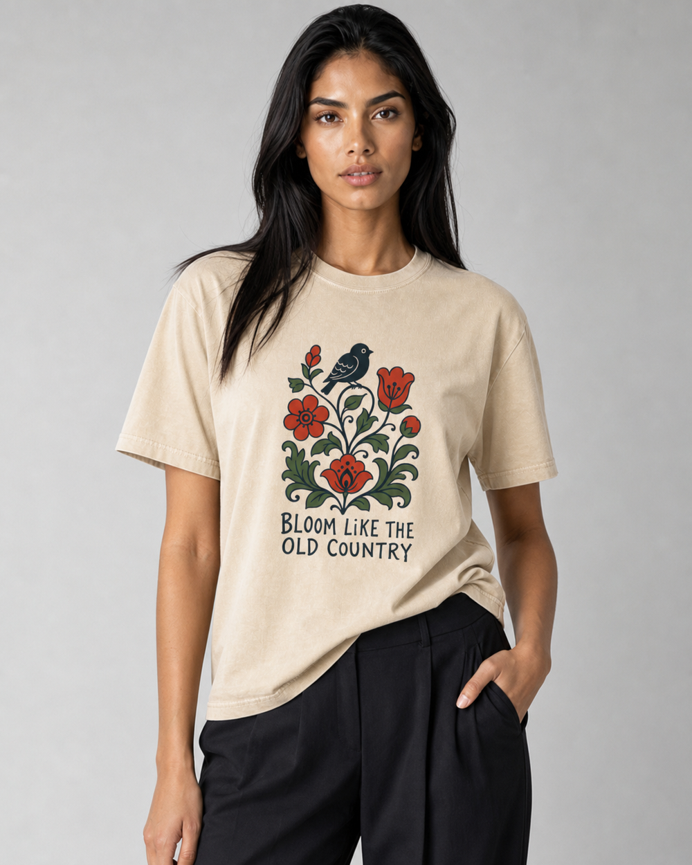 Bloom Like the Old Country washed tee