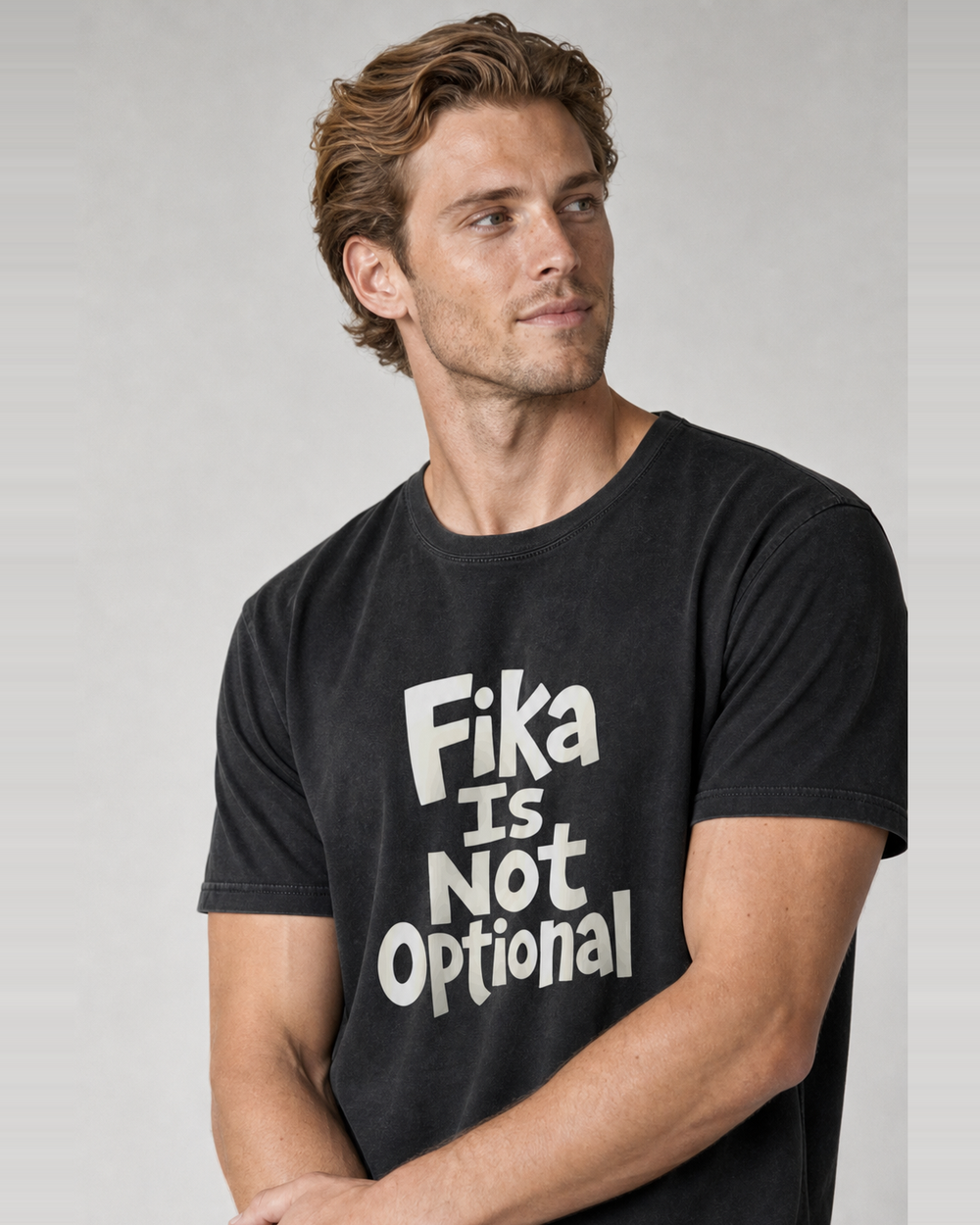 Fika Is Not Optional washed tee