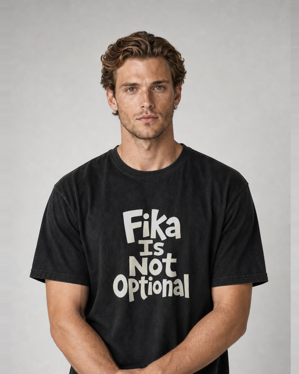 Fika Is Not Optional washed tee