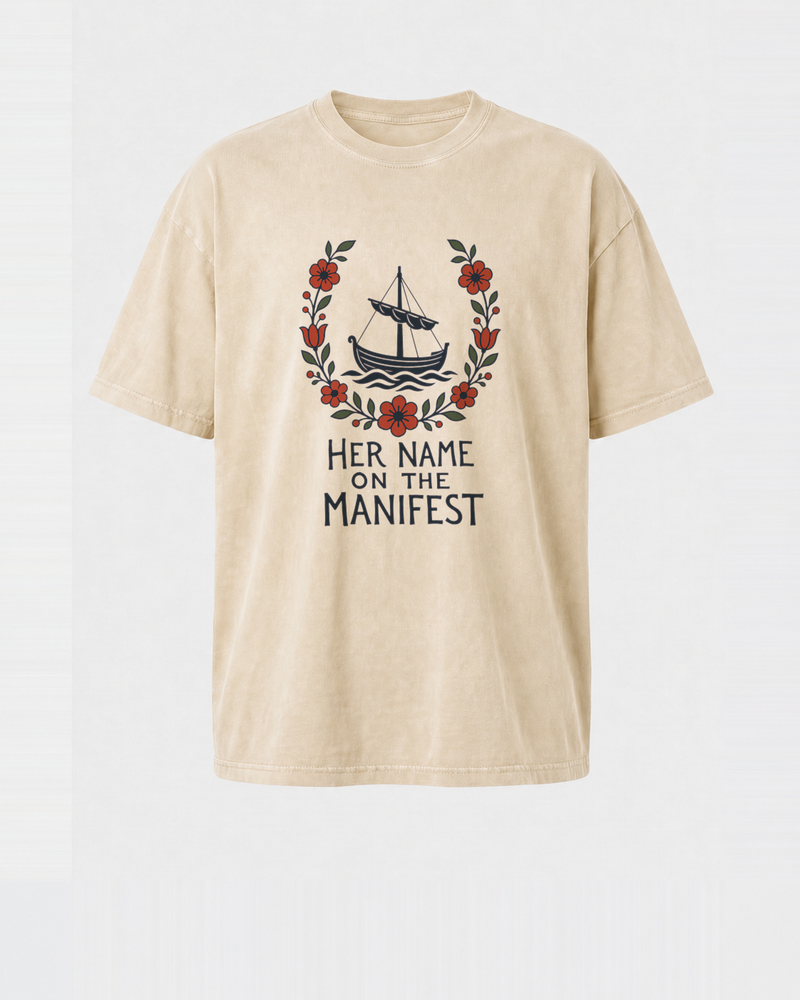Her Name on the Manifest washed tee