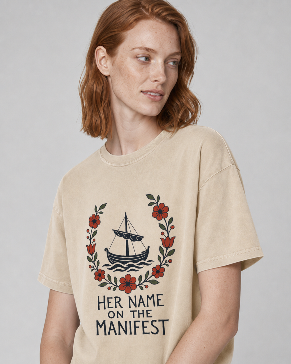 Her Name on the Manifest washed tee