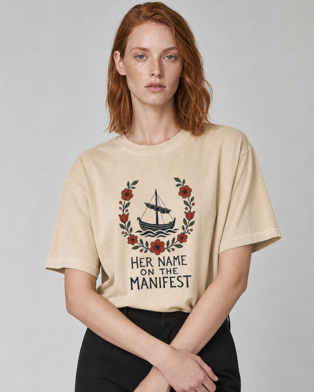 Her Name on the Manifest washed tee