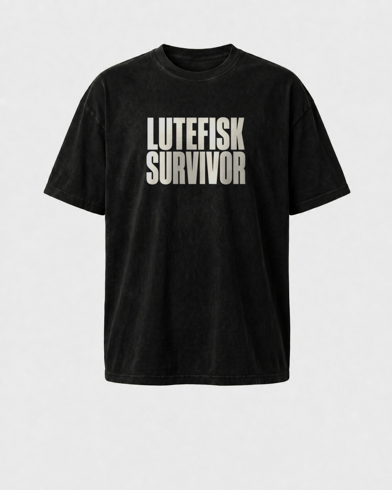 Lutefisk Survivor washed tee