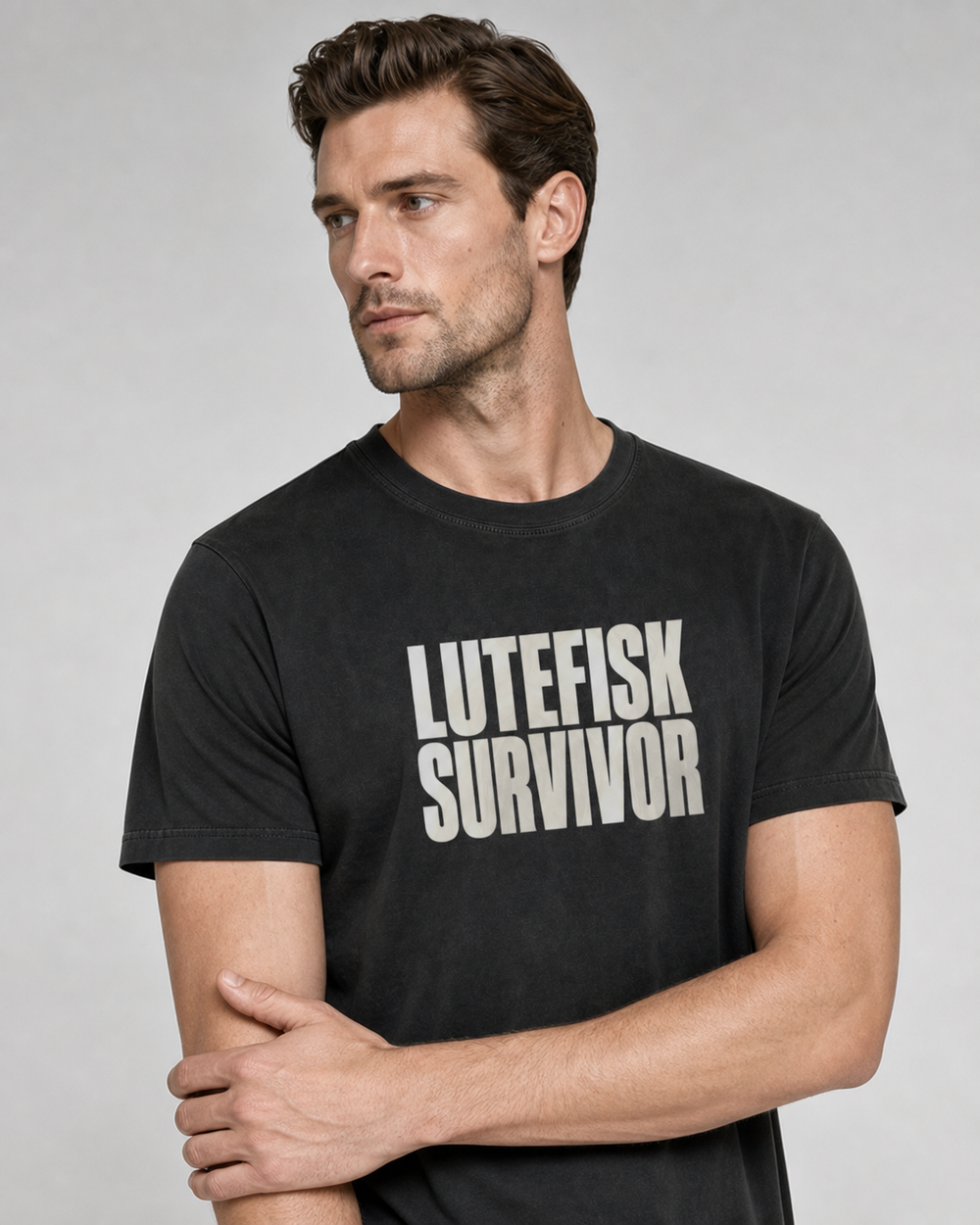 Lutefisk Survivor washed tee