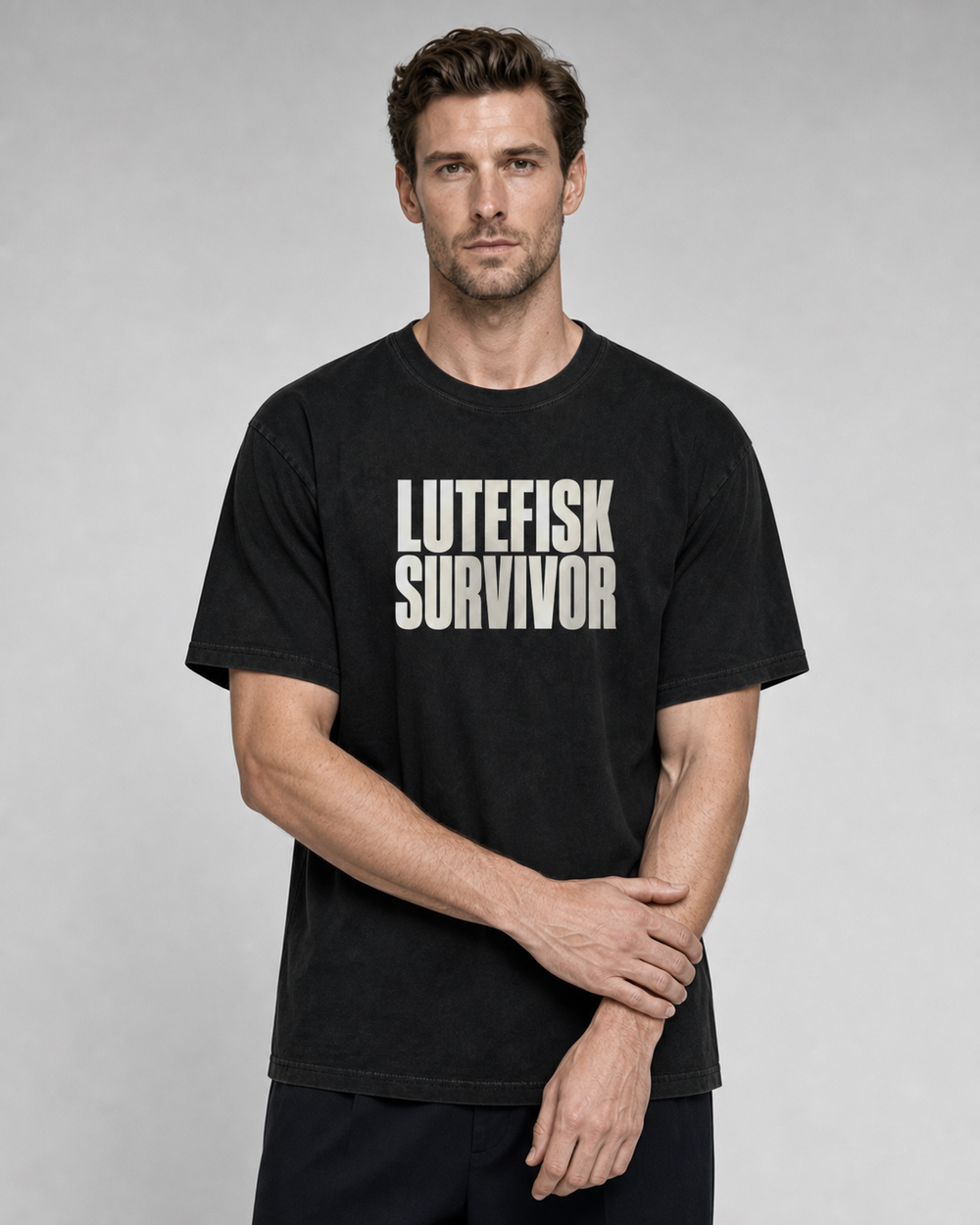 Lutefisk Survivor washed tee