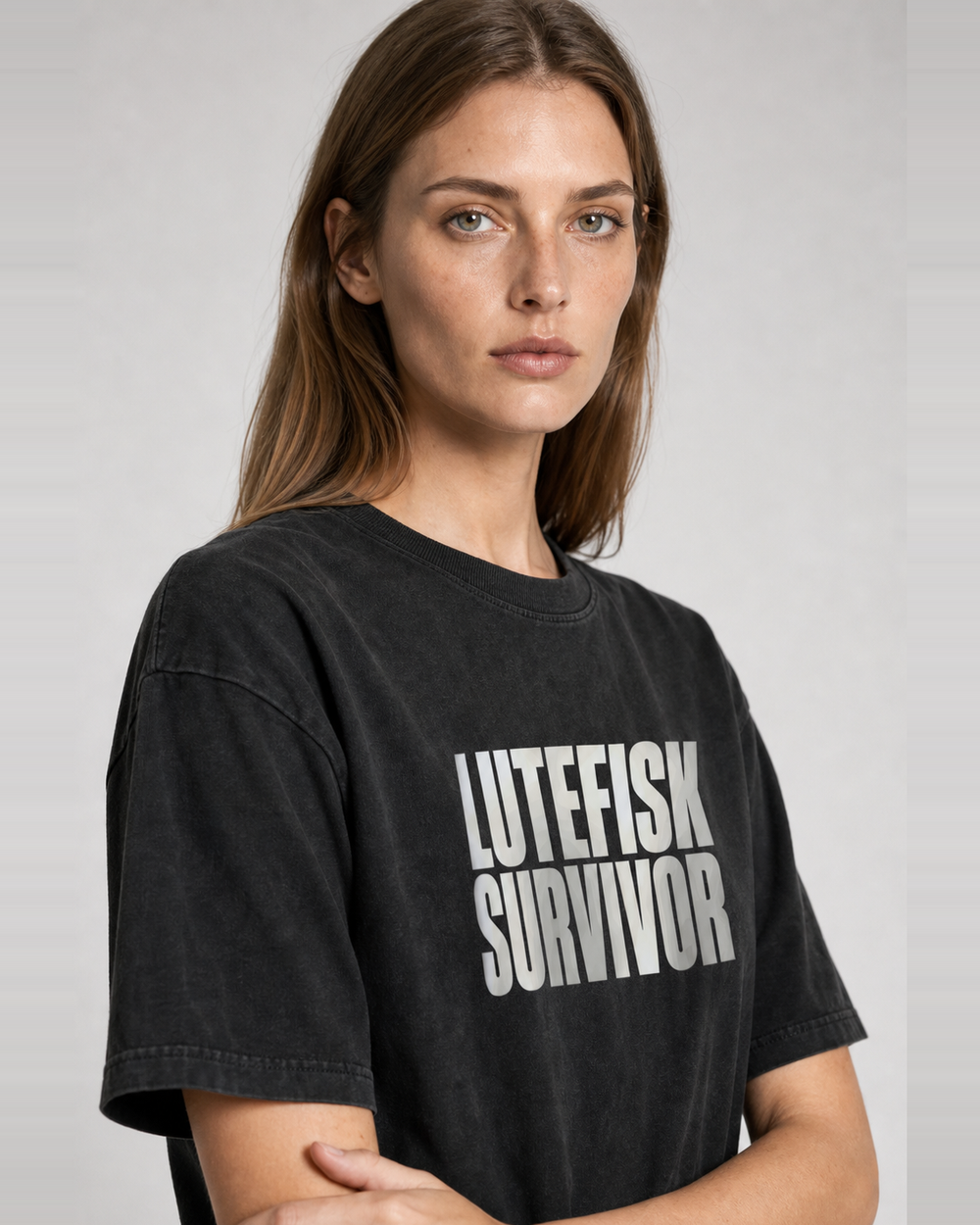 Lutefisk Survivor washed tee