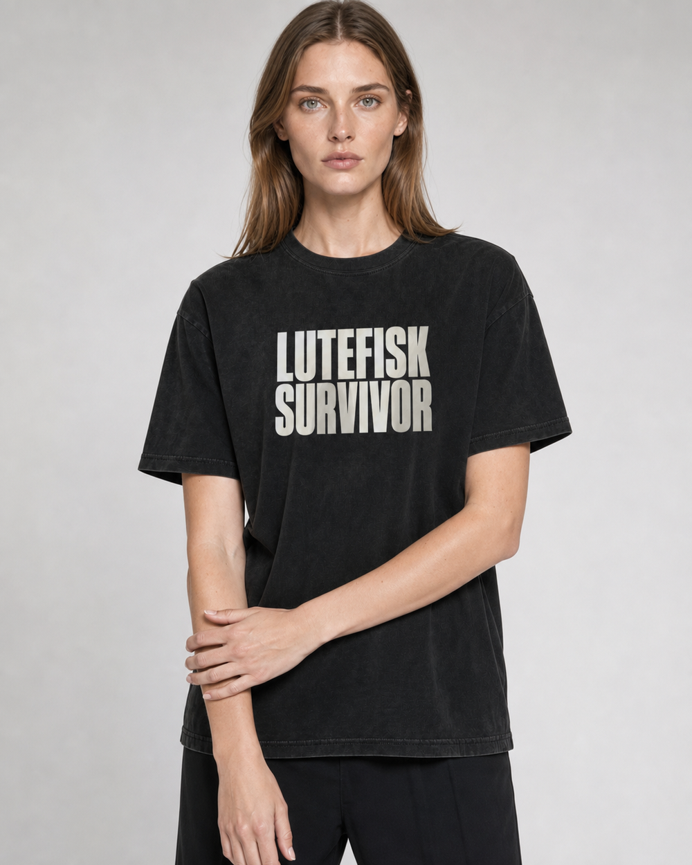 Lutefisk Survivor washed tee