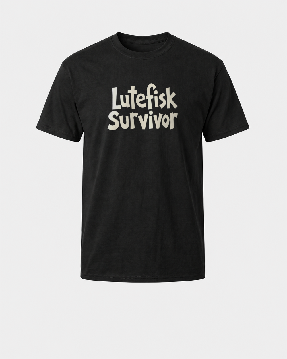 Lutefisk Survivor · Hand-Lettered tee