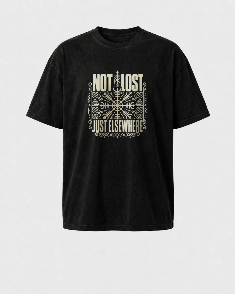 Not Lost, Just Elsewhere washed tee