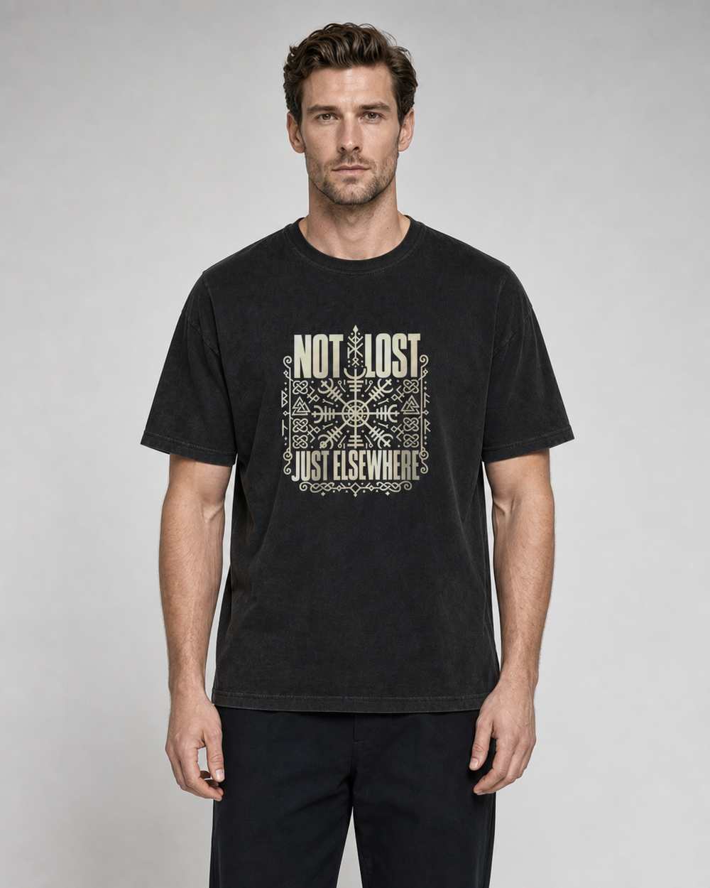 Not Lost, Just Elsewhere washed tee