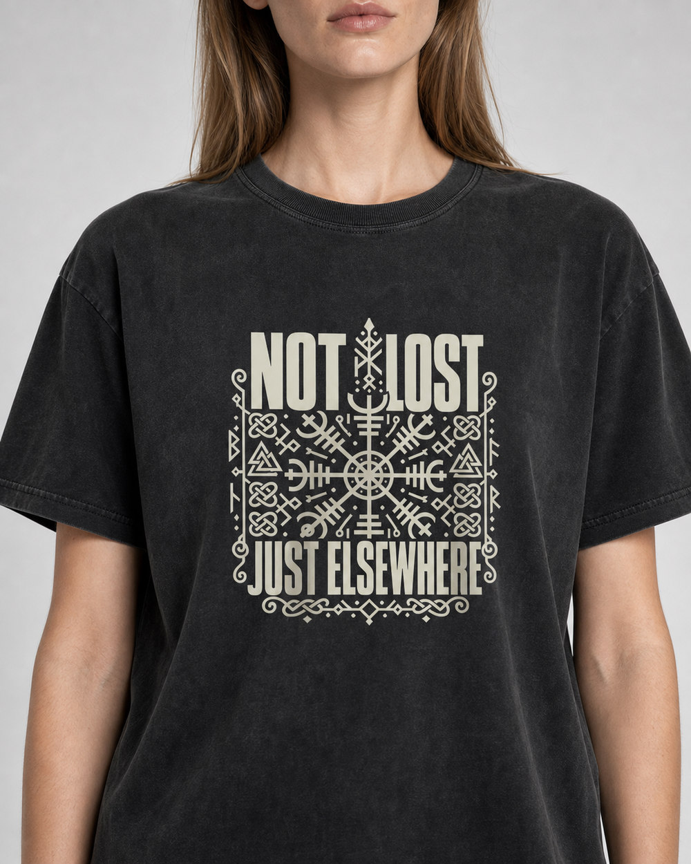 Not Lost, Just Elsewhere washed tee