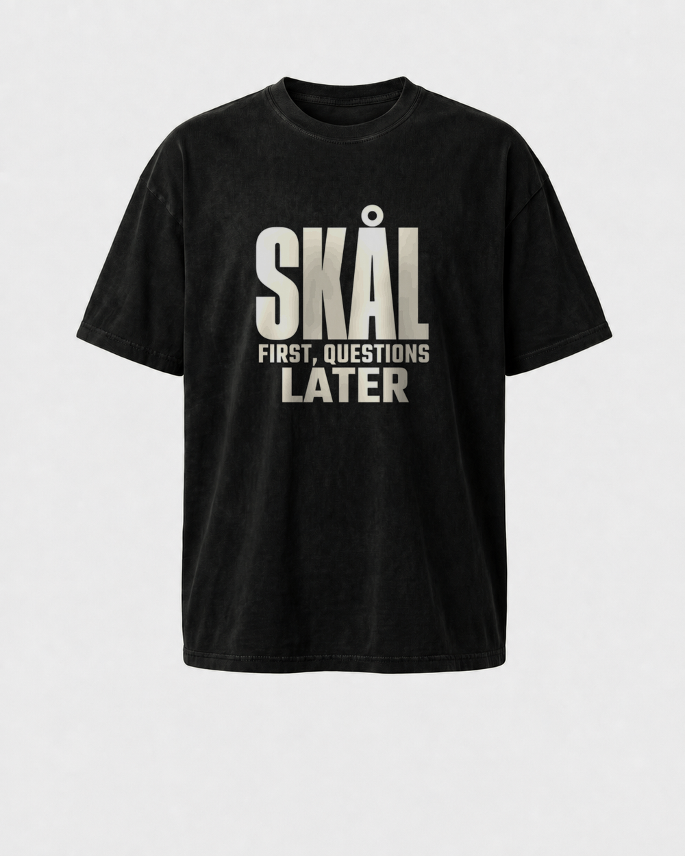 Skål First, Questions Later washed tee