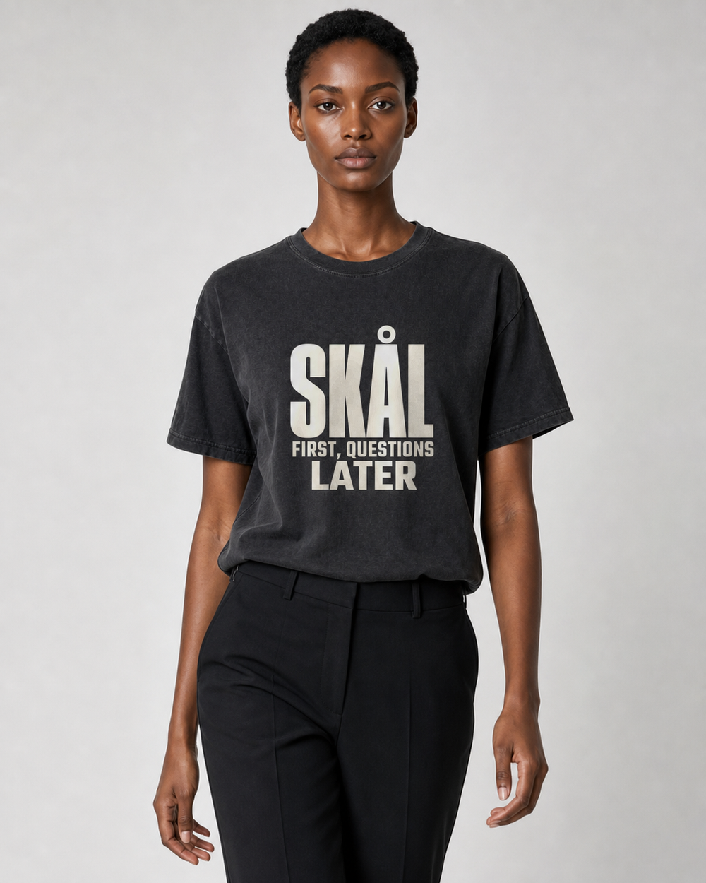 Skål First, Questions Later washed tee
