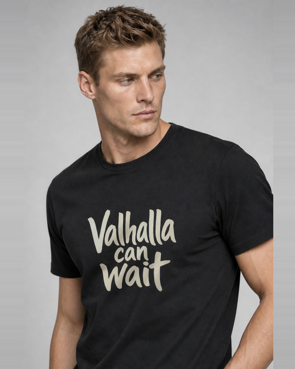 Valhalla Can Wait · Hand-Lettered tee