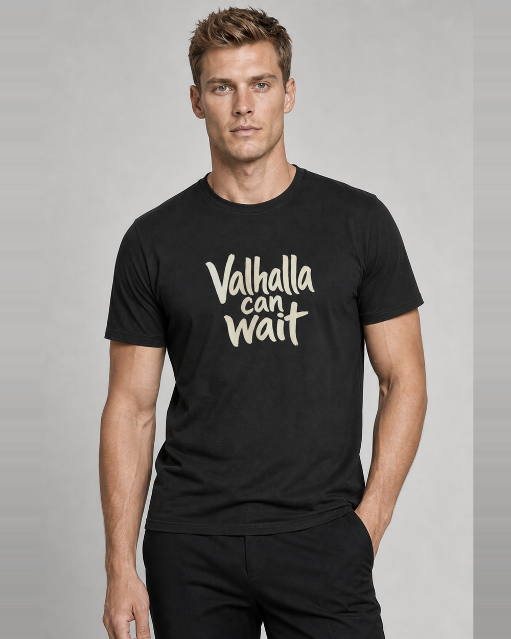 Valhalla Can Wait · Hand-Lettered tee