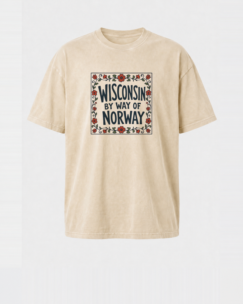 Wisconsin, By Way of Norway washed tee