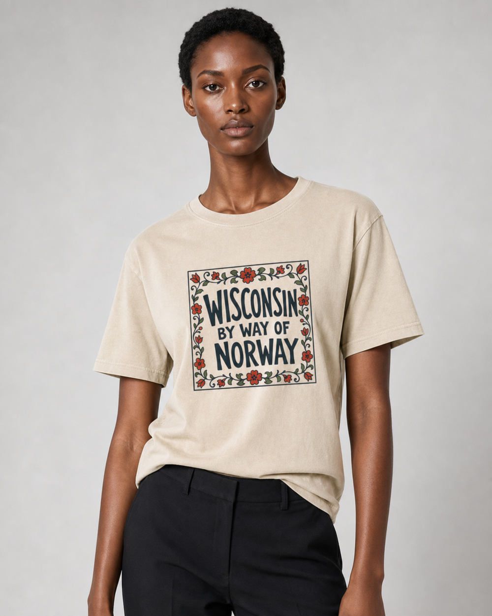 Wisconsin, By Way of Norway washed tee