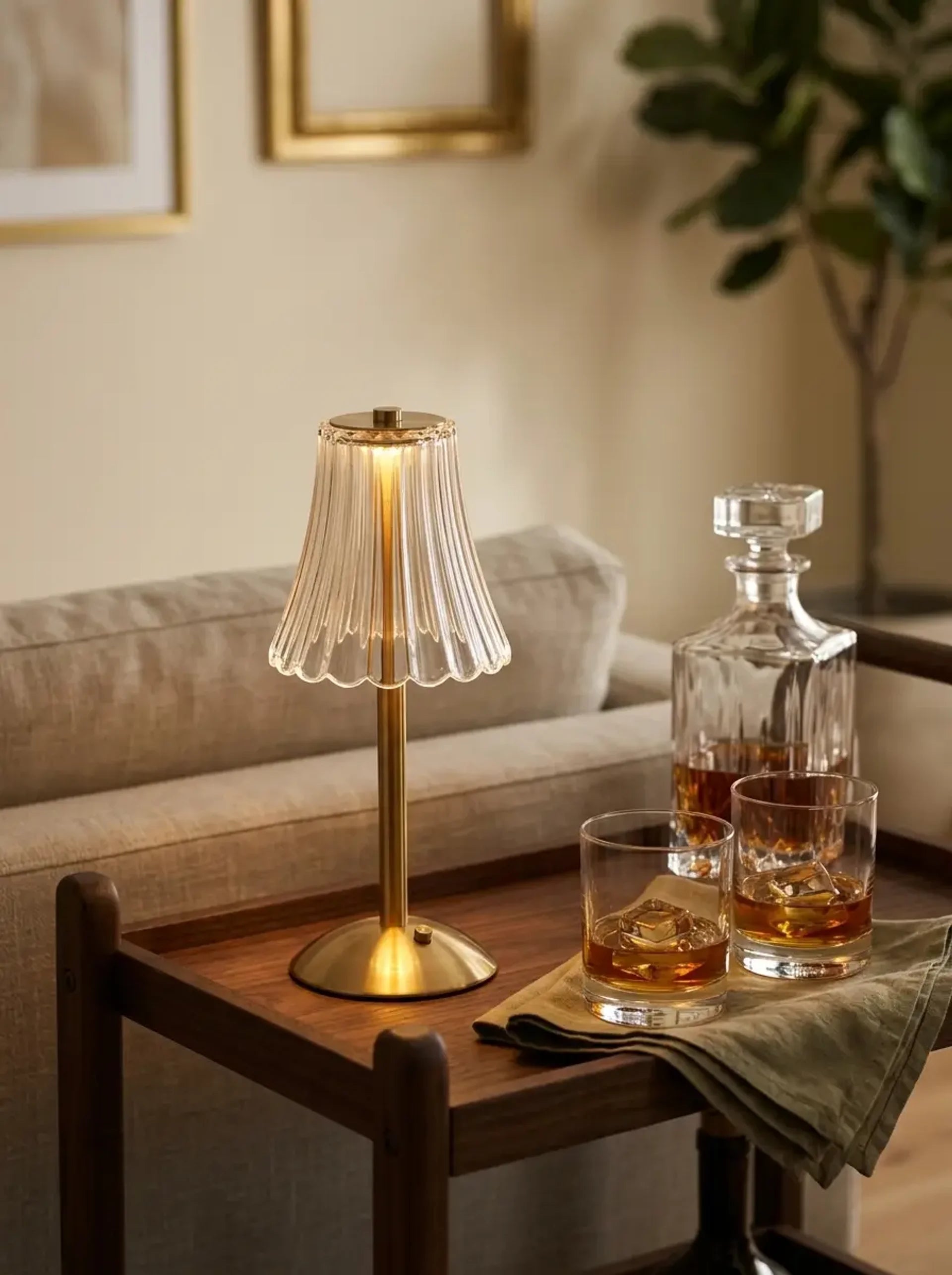 Bar cart with NordenLux lamp